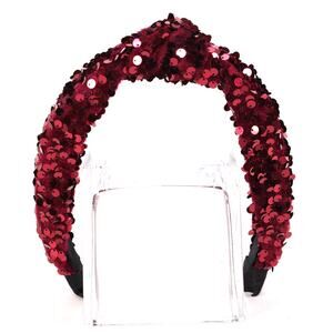 Tasha Red Sequin Glam Headband with Knot - NWT